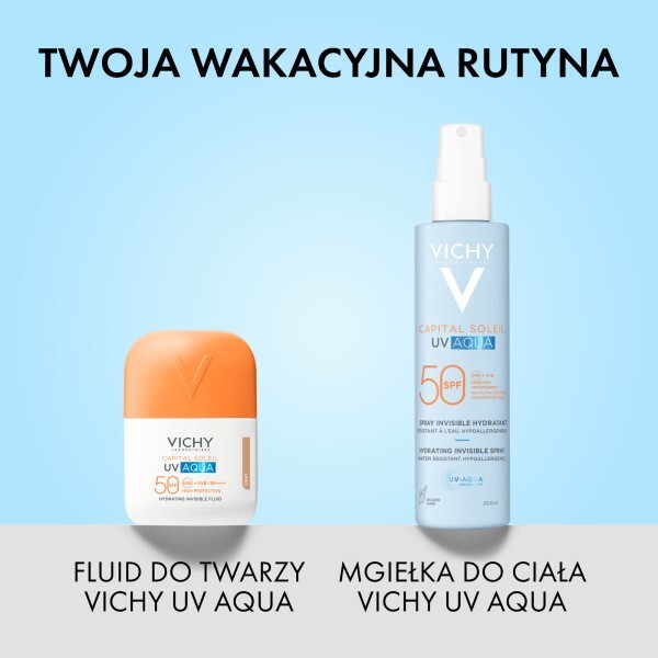 Vichy Capital Soleil UV-Aqua Light Fluid ochronny do twarzy SPF 50 Wysoka ochrona, 50 ml