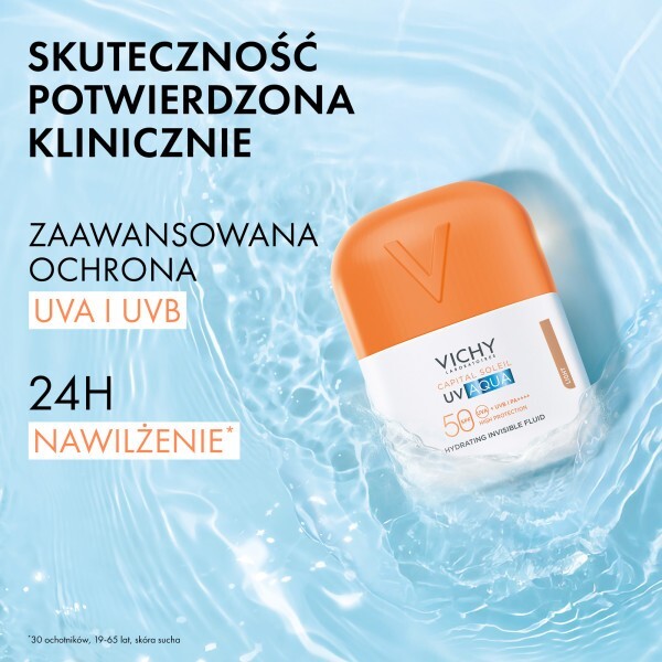 Vichy Capital Soleil UV-Aqua Light Fluid ochronny do twarzy SPF 50 Wysoka ochrona, 50 ml