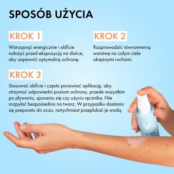 Vichy Capital Soleil UV-Aqua Ochronna mgiełka do twarzy i ciała SPF 50 Wysoka ochrona, 200 ml