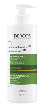VICHY Dercos DS Szampon przeciwłupieżowy do włosów suchych, 390 ml