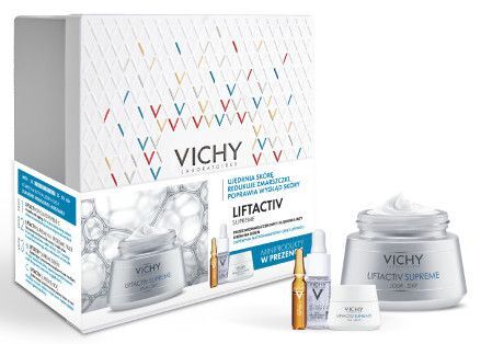 Vichy Zestaw Liftactiv Supreme Krem na dzień do skóry normalnej i mieszanej, 50 ml + mini produkty