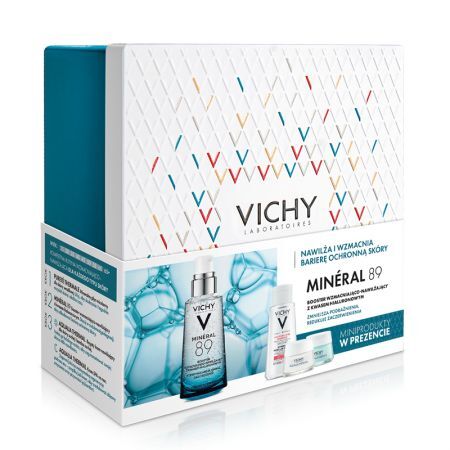 Vichy Zestaw Mineral 89 Booster nawilżająco-wzmacniający, 50 ml + mini produkty