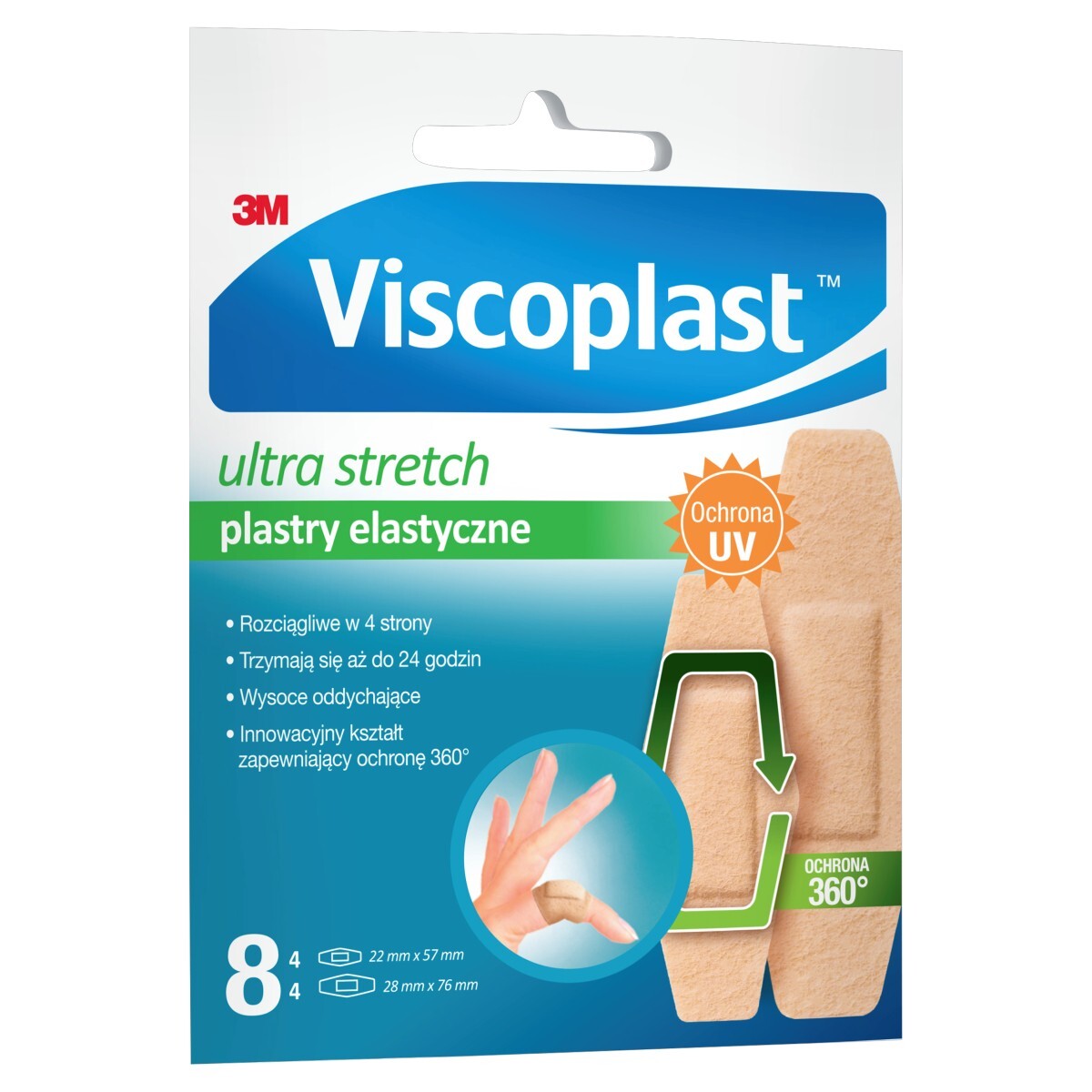 Viscoplast Ultra Stretch Zestaw Plastrów elastycznych 2 rozmiary, 8 sztuk