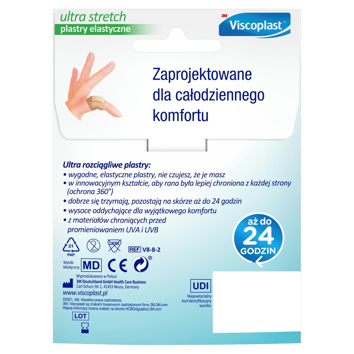 Viscoplast Ultra Stretch Zestaw Plastrów elastycznych 2 rozmiary, 8 sztuk