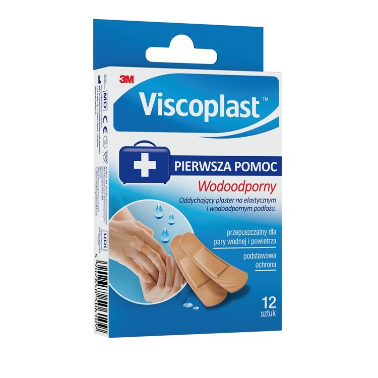 Viscoplast Zestaw Plastrów wodoodpornych 2 rozmiary, 12 sztuk