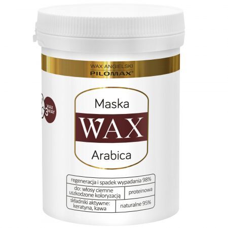 WAX Arabica Maska regenerująca do włosów farbowanych na kolory ciemne, 240 ml