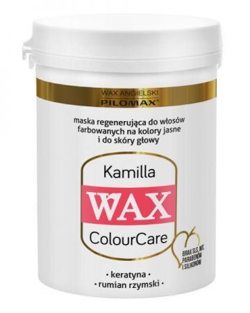 WAX Kamilla Maska regenerująca do włosów farbowanych na kolory jasne, 240 ml