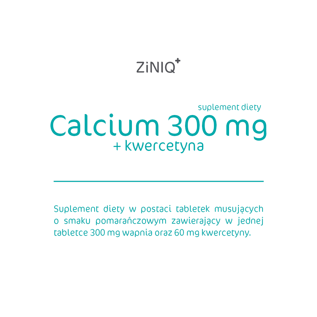 ZiNIQ Calcium 300 mg + Kwercetyna, 20 tabletek musujących