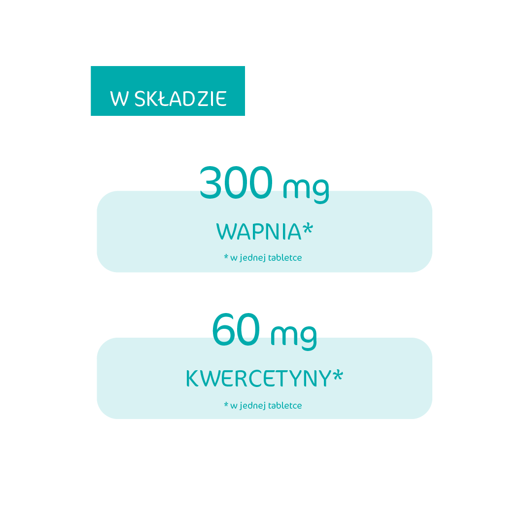 ZiNIQ Calcium 300 mg + Kwercetyna, 20 tabletek musujących