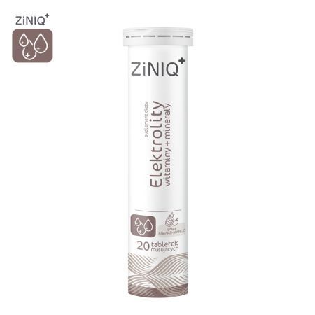 ZiNIQ Elektrolity witaminy + minerały, 20 tabletek musujących