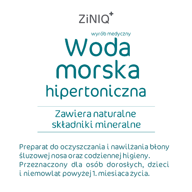 ZiNIQ Woda morska hipertoniczna, 30 ml